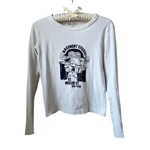 Brandy Melville Women's Basement Studio Tan Long Sleeve Top